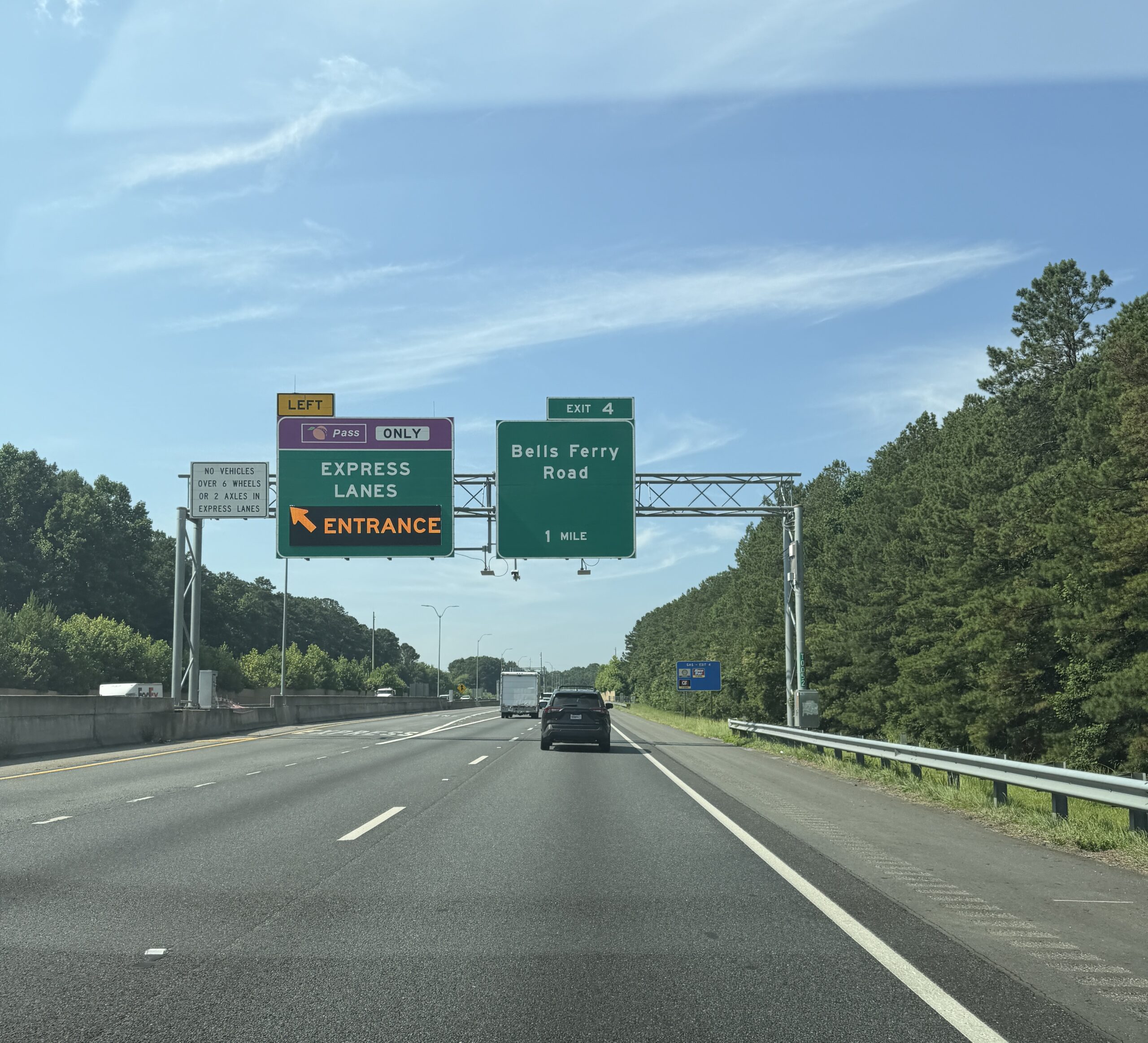 Highway near Woodstock, GA leading to MarTech in Kennesaw